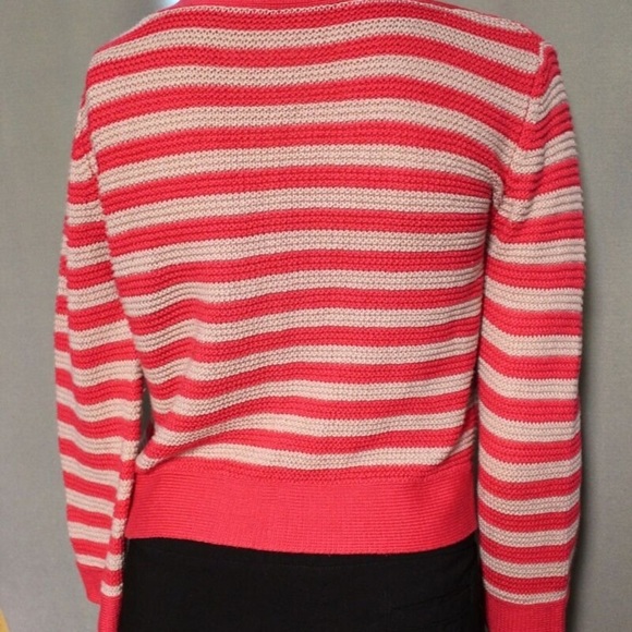Theory Striped Pink Button-Up Sweater Size M - Picture 2 of 5